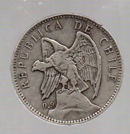 CHILE DEL AÑO 1910 DE 1 PESO